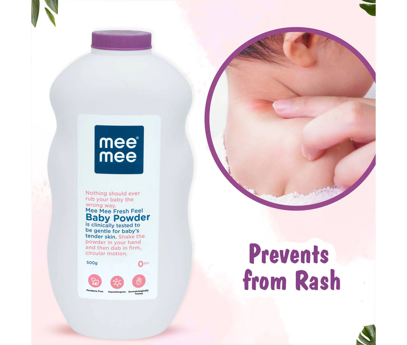 Mee Mee Fresh Feel Baby Powder, 500 g-2.webp